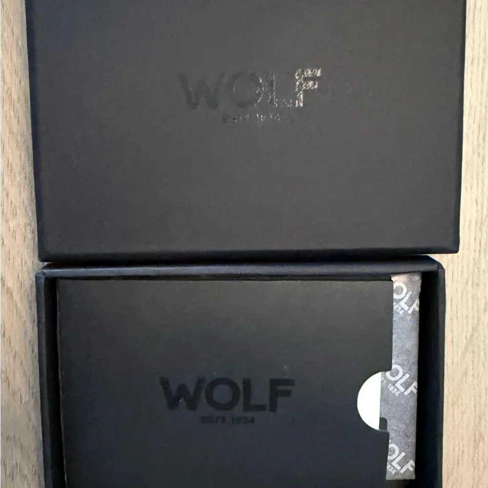Wolf Howard, leather card, wallet, new with tags, in original gift‎ box, navy